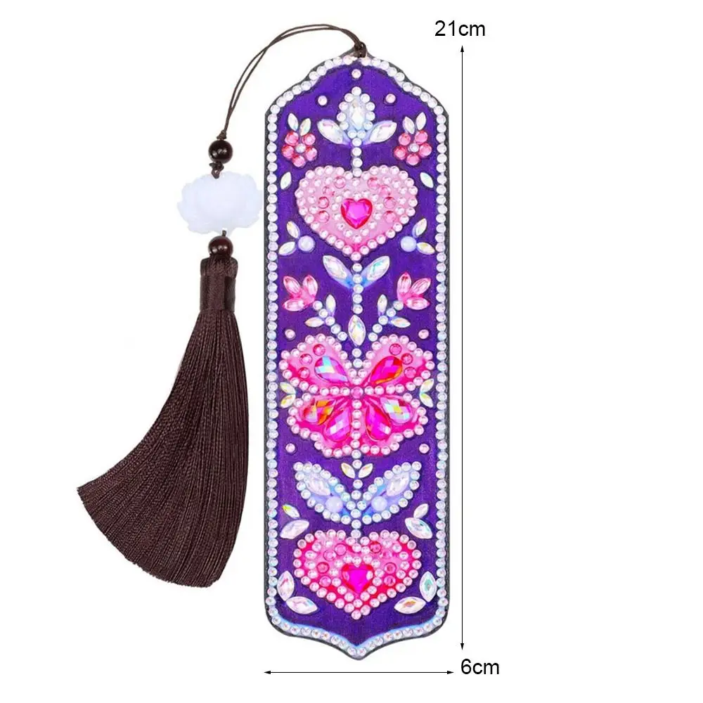 Pendant Diamond Embroidery Art Crafts Kits Special Shaped Diamond Painting Bookmark Tassel Bookmark Bookmark Book Mark