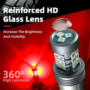 Bremsstopp rote LED -Blubs, kein Fehler für BMW 3, E90, E91, F30, F80, F31, 335d, 330i, 325i, 320d, 316i, 318d, 328i, 2pcs. 8 Hauptverkäufe BMW 320i LED Lantern - №2