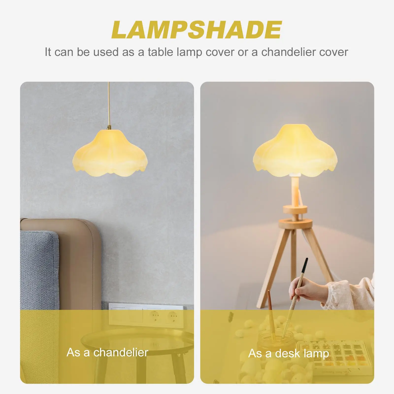 Glass Lampshade Soft Lighting Cover Accessory Printing Part for Decoration Ceiling High-grade