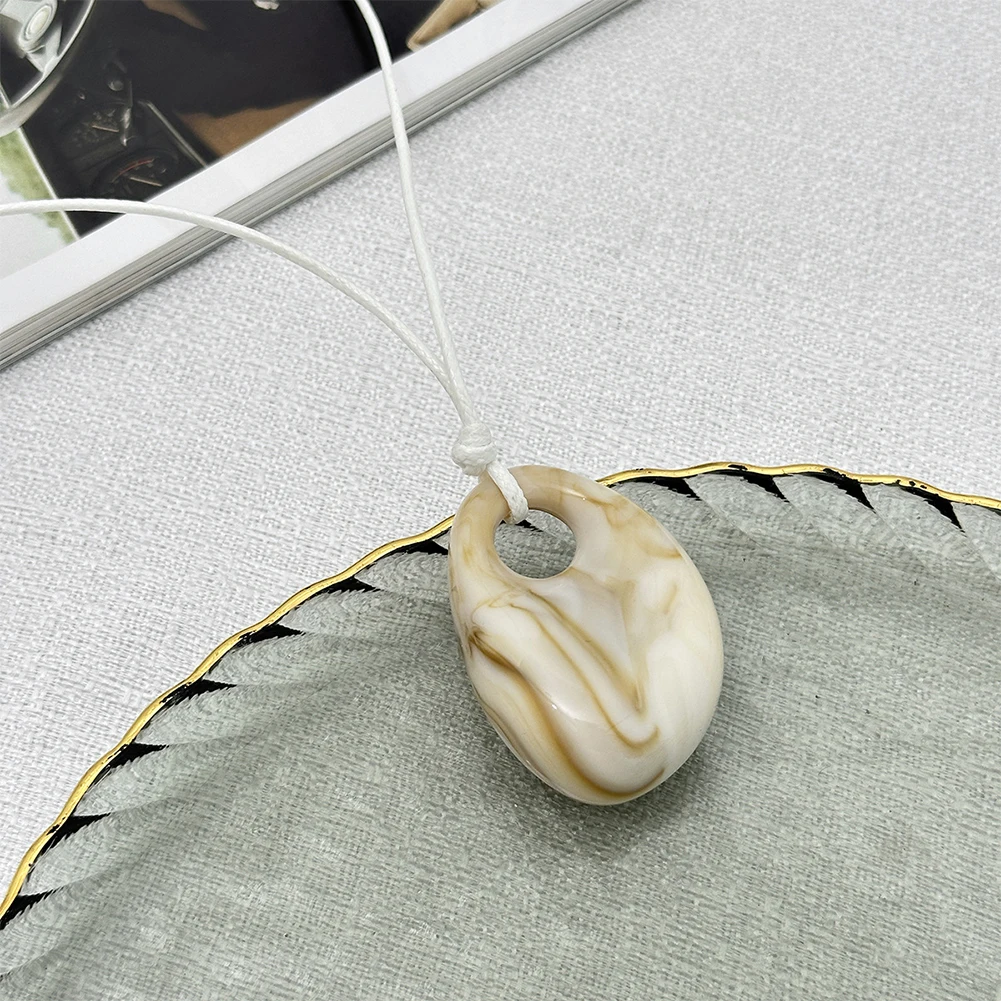 

Полудрагоценный камень, амулет положительной энергии, овальной формы, ювелирное ожерелье с кристаллами для мужчин и женщин, регулируемая веревка