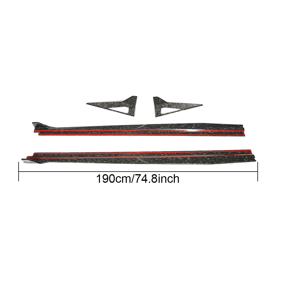 

4PCS/SET Forged Carbon Auto Parts Side Skirt For Lamborghini Huracan Performante Coupe 2-Door 17-19