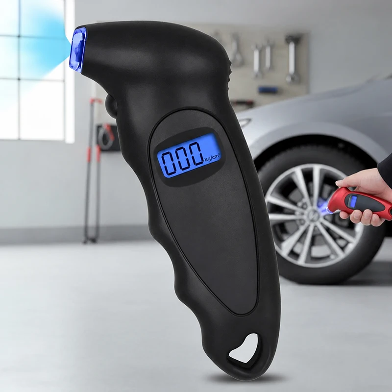 LCD Backlight 0-150 PSI Car Motorcycle Bike Portable Digital Tire Pressure Gauge Meter High-precision Display Diagnostic Tools