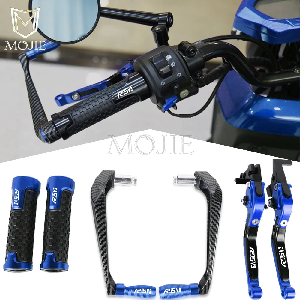 For Yamaha R15V3 r15 v3 2020 2021 2022 2023 Motorcycle Handlebar Grips Guard Brake Clutch Levers Handle Lever Protector Parts