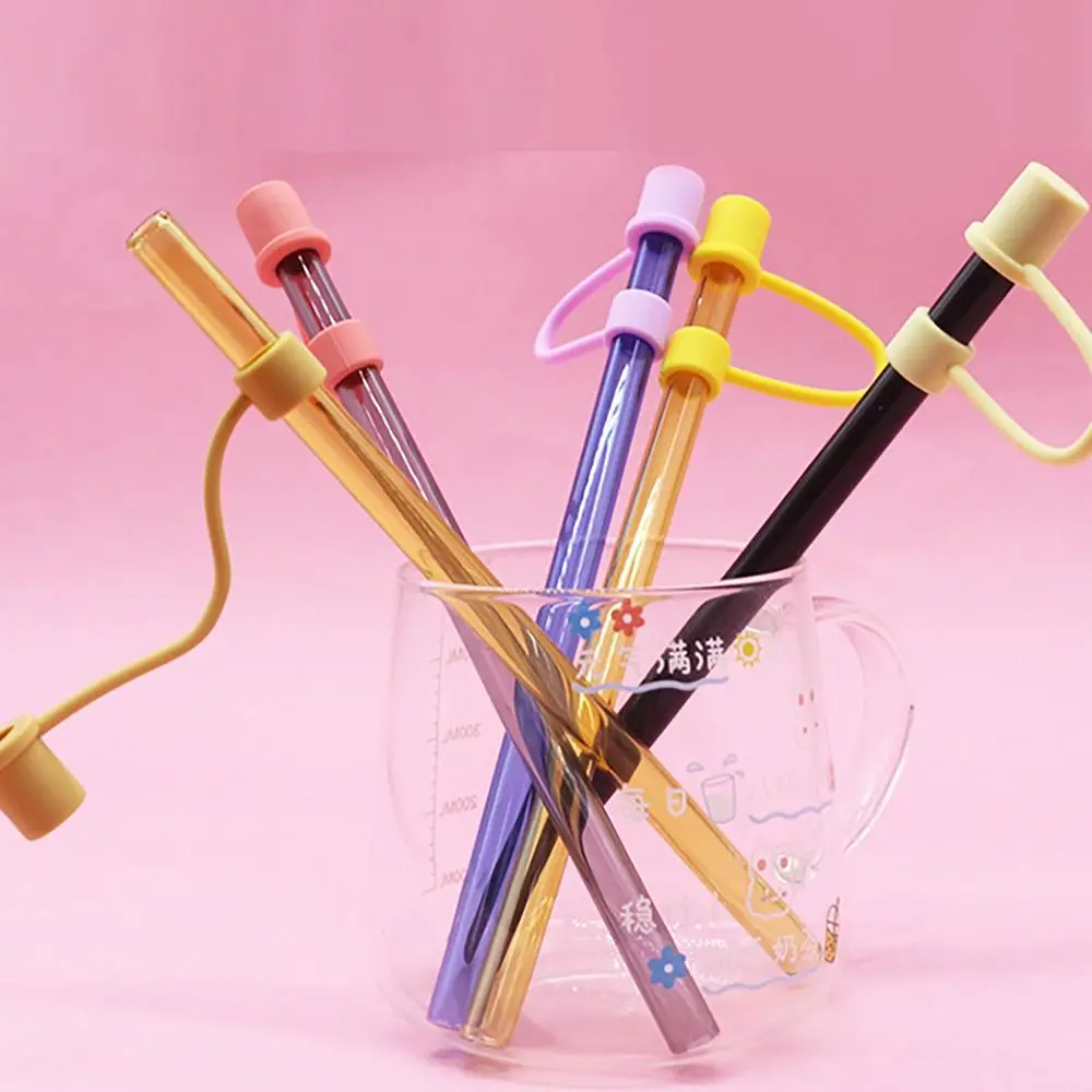 8mm Straw Tips Covers Compact Dust-Proof Cap Protector Straw Topper Good Sealing Straw Tips Lids for Party Supplies