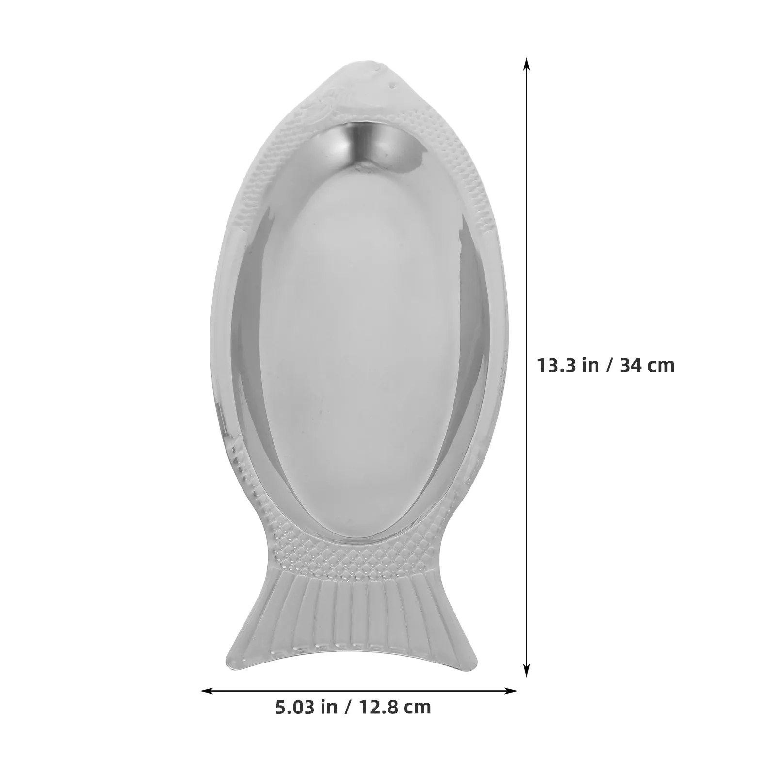 1Pcs Fish Shaped Stainless Steel Food Plate Steamed Fish Tray High Temperature Resistant Polished Surface Elegant Serving Dish view 4