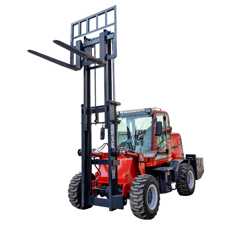 Carrello elevatore per tutti i terreni HWC-35A Carrello elevatore diesel personalizzabile a 4 ruote per terreni grezzi Carrello elevatore idraulico 4×4 da 3 tonnellate Vendita in Cina