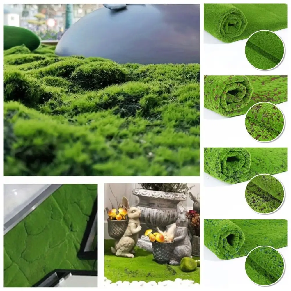 

Artificial Plants Turf Moss Carpet Wall Turf Fake Green Grass Mat Decor For Home Floor Wedding Outdoor Garden Micro Landscape