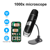 Wireless USB Digital Microscope Handheld Pocket HD Fixed Focus Magnifier with LED 50x-1000x Magnification For iOS Android