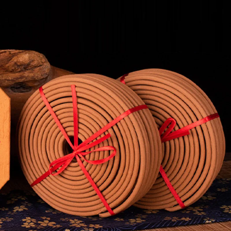 12/24 Hours Natural Incense Coils High-end Laoshan Sandalwood Living Room Household Deodorize Incense Coil Fragrance 15pcs/box