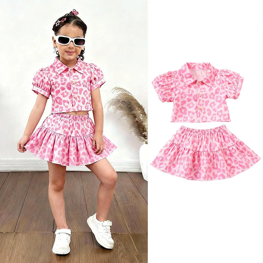Sommer Baby Mädchen Kurzes Kleid Set Süße Polka Dot Print Bluse Top Entzückender Rock Lässig