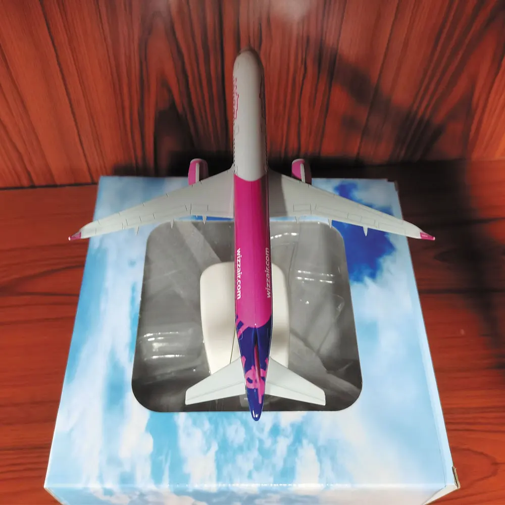 20Cm Wizz Air A321 Model Vliegtuig A320 Neo Wizz Air Airlines Hars Diecast Vliegtuig Miniatuur Vliegtuig Bouwpakket