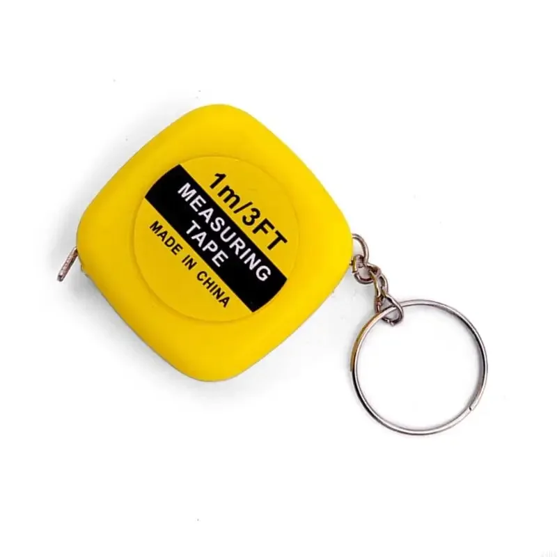 Lightweight Pocket Size Tape Measure 1m Auto Retractable Function for Easy Use Double Scale ABS Construction
