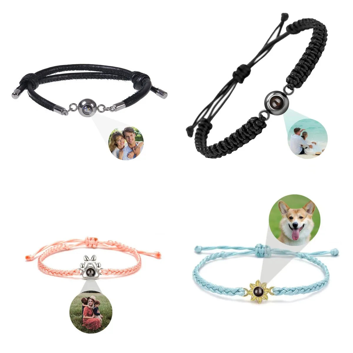 

Customized High Definition Personalized Photo Men And Women Projection Bracelet Christmas Friends Commemorative Fashion Jewelry