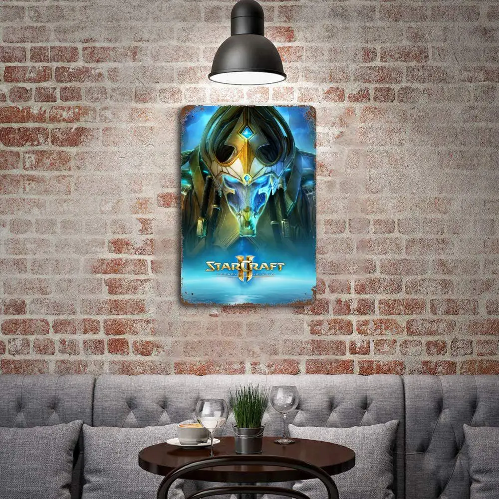 StarCraft II Legacy of The Void Poster Vintage Tin Sign Metal Sign Decorative Plaque for Pub Bar Man Cave Club Wall Decoration