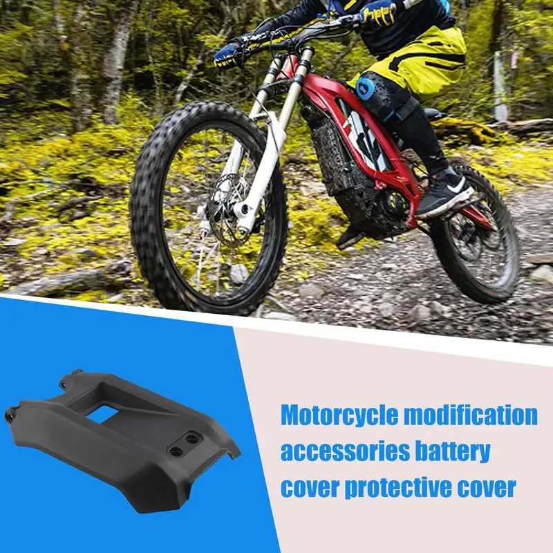 Cubierta de batería de motocicleta, tapa protectora de fibra de carbono negra para compartimento de batería, fácil instalación, Protector de ajuste preciso