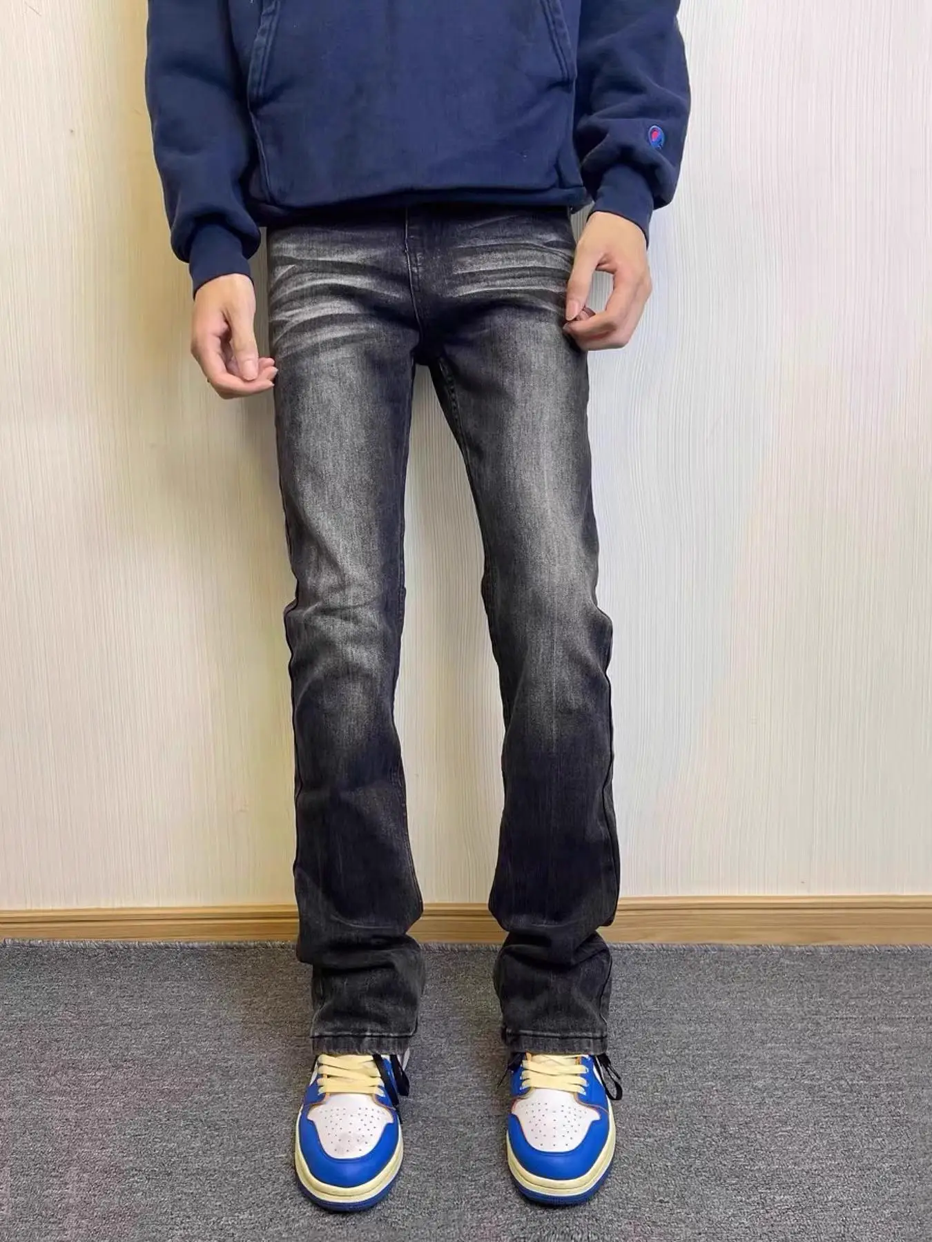 

Slim Fit Straight Leg Jeans Trendy American High Street Sle Youthful Wear Resistant Casual Spring Autumn Faionable Jeans