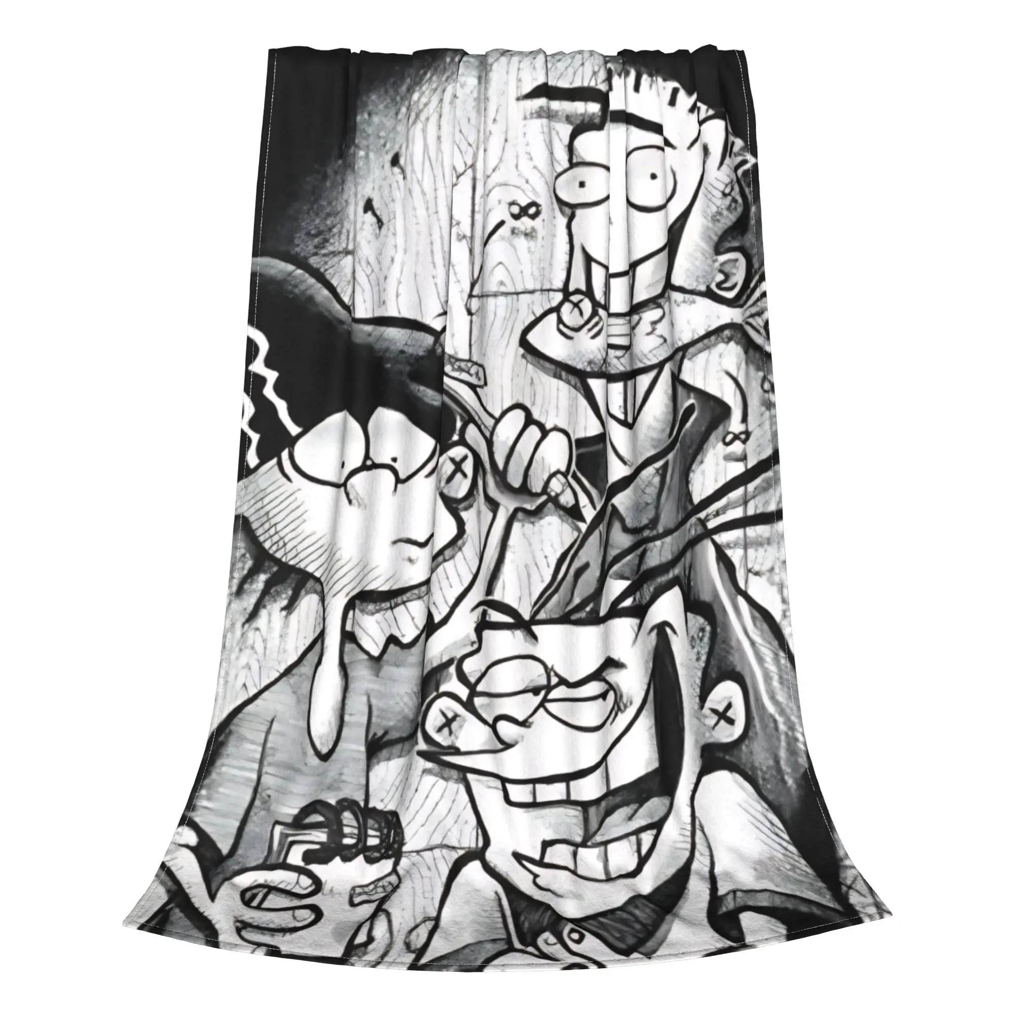 1PC Home Cute Room Decor retro cartoon Blanket Throw Blanket Ed  Edd  Eddy Novelty Warm Blanket All Season