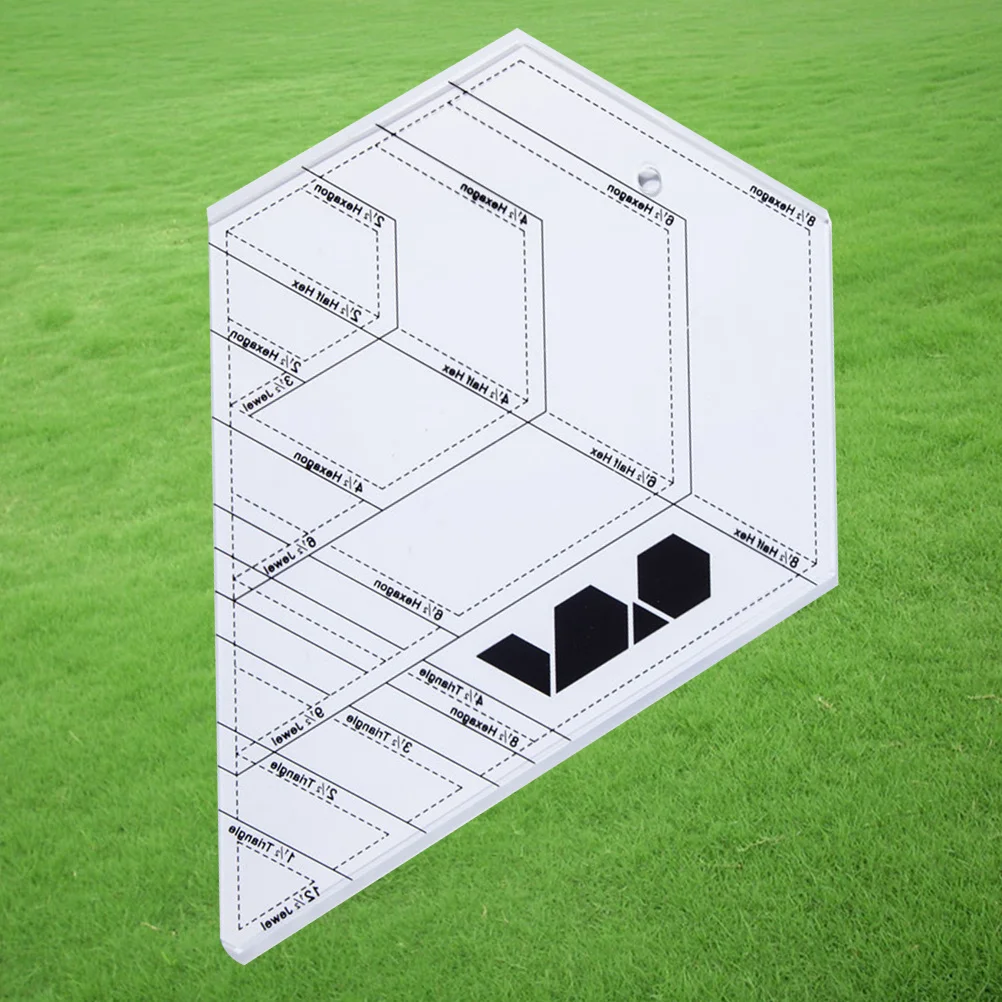 

Acrylic Quilting 12X12 Inch Transparent Diamond Shape Cutting Tool For Sewing Craft Garment Making Measure Quilting Sewing