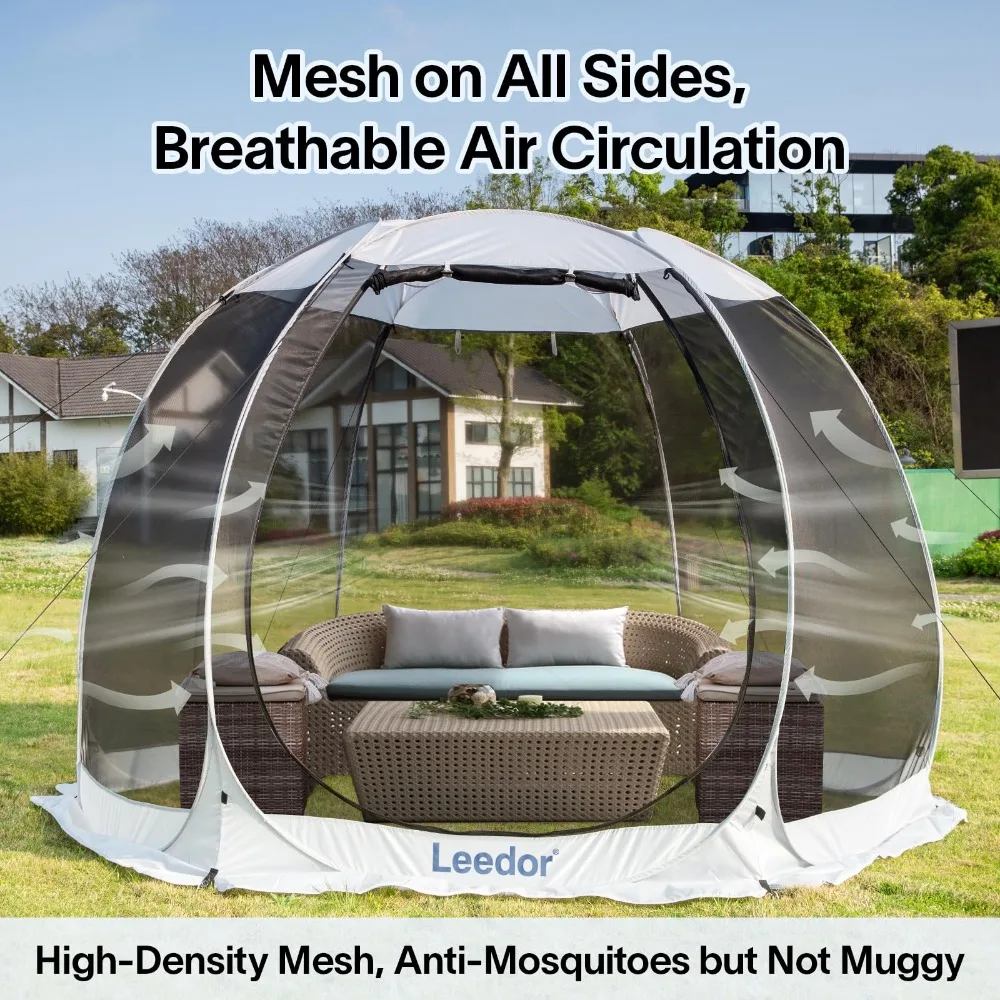 Large Pop Up Canopy Screen Tent, Outdoor Screen House Instant Camping Gazebo Mesh Mosquito Netting Screen Room with Carry Bag