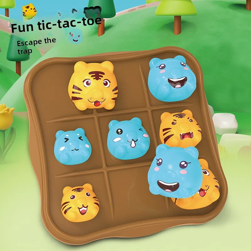 楽しい三目並べ入れ子人形、大きいがり食い、小さいが逃げる、罠、論理的思考、戦略、パズルゲーム、ボードゲーム、パーティー玩具