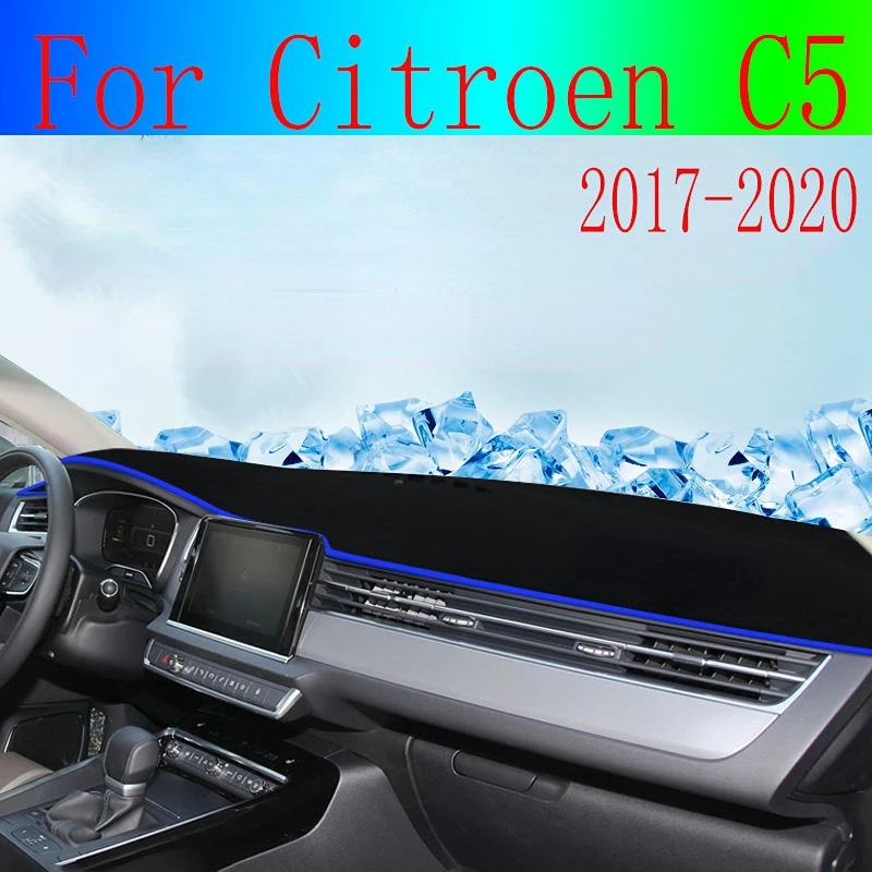 Car Dashboard Cover Mat Sun Shade Pad Instrument Panel Carpets ANti-UV Accessories For Citroen C5 Aircross 2017 2018 2019 2020