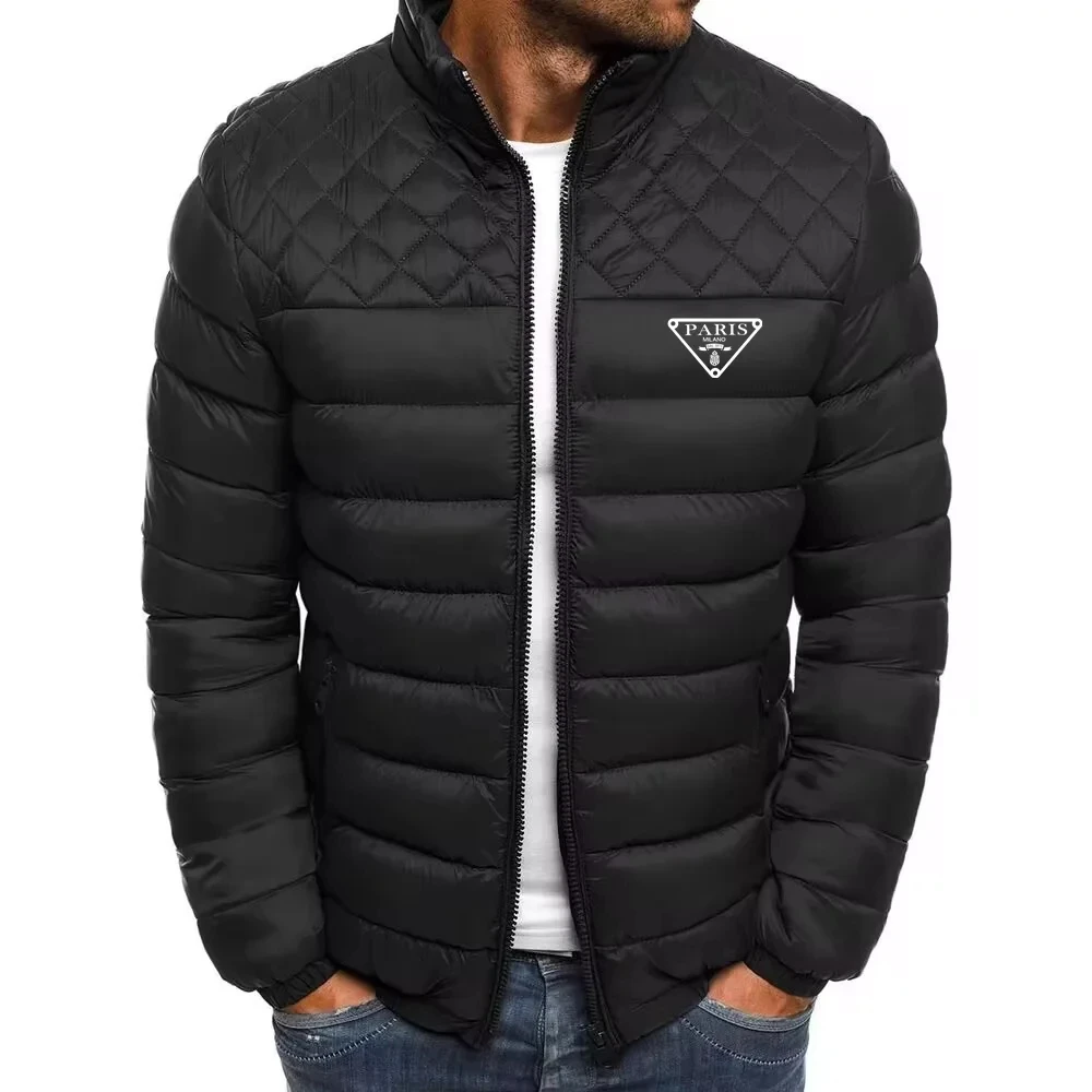 2024 High end Hot Selling Winter Men\'s Standing Collar Warm Park Street Clothing Fashion Leisure Comfortable Jackets