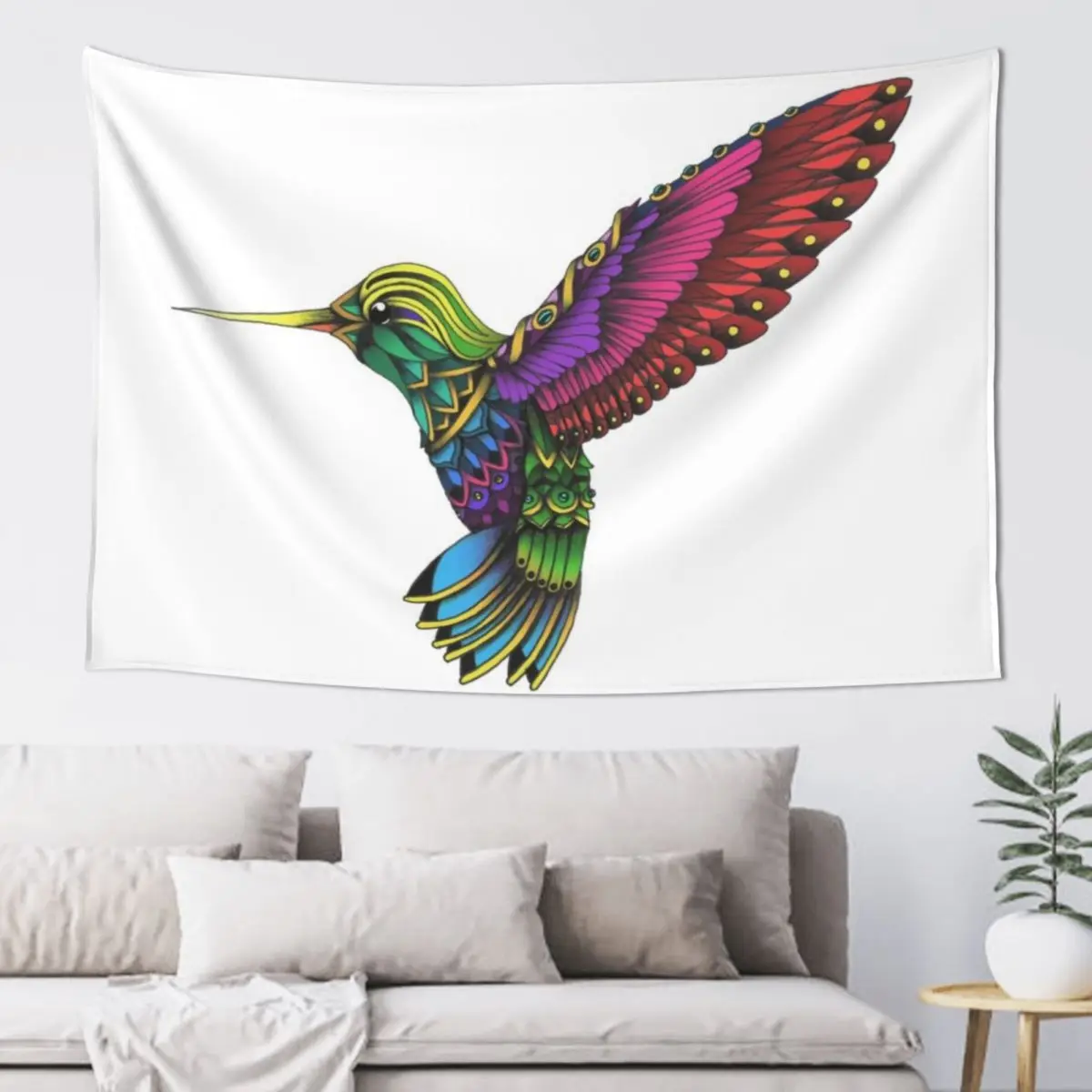 Color Ornate Colibri Tapestry Wallpapers Home Decor Room Decor Korean Style Room Aesthetic Decor Tapestry