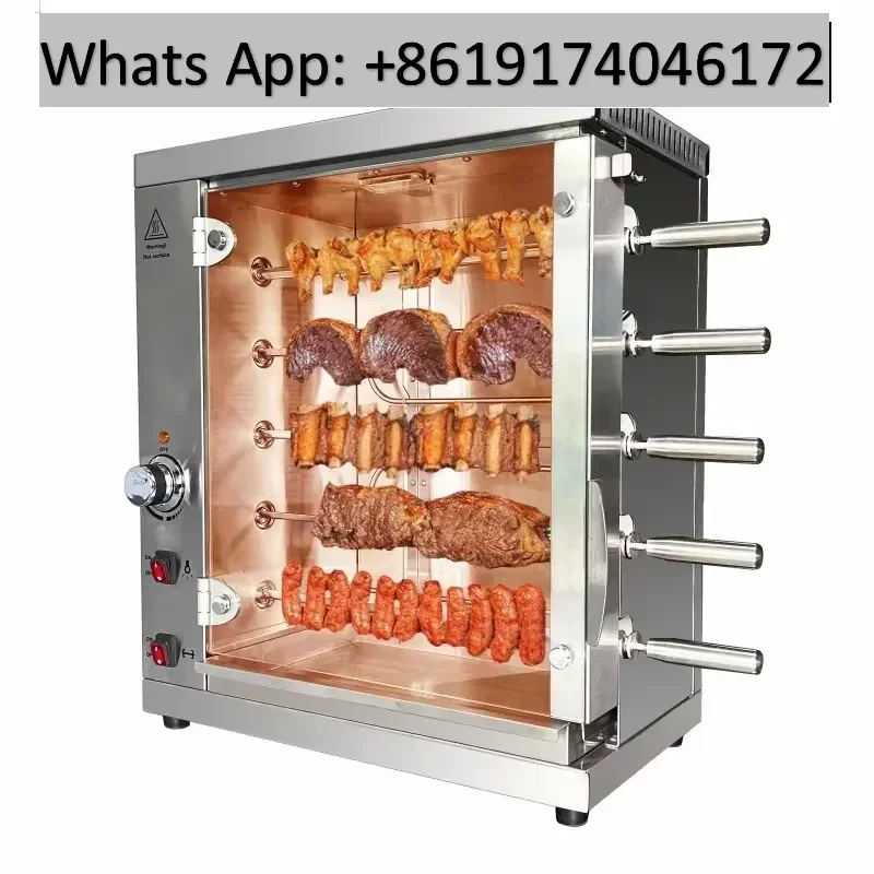 Commercial Stainless Steel Rotary Gas Oven Durable Chicken Rotisserie Grill Machine for Hotel Catering Equipment