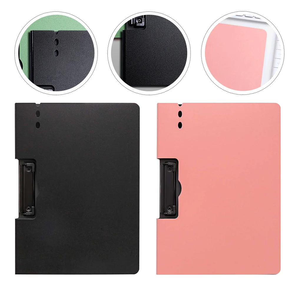 

2pcs Writing Plate Clips A4 File Holders Smooth Lightweight Portable Note Pads Office Supplies Document Organizers