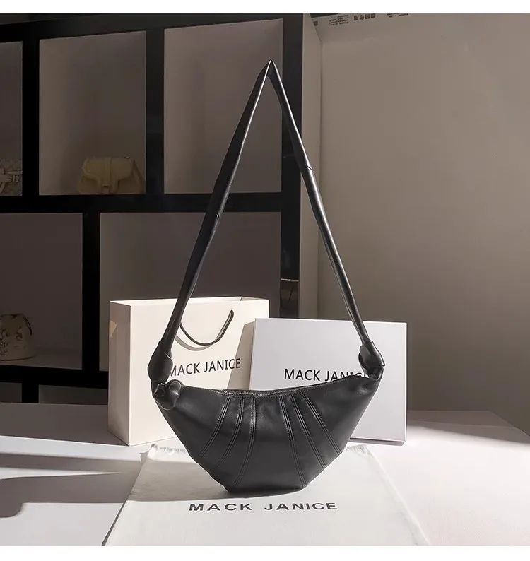 High Quality Genuine Sheepskin Hobo Bag Women's Handbag Lady Purse Fashion Shoulder Messenger Bag Female Casual Bag