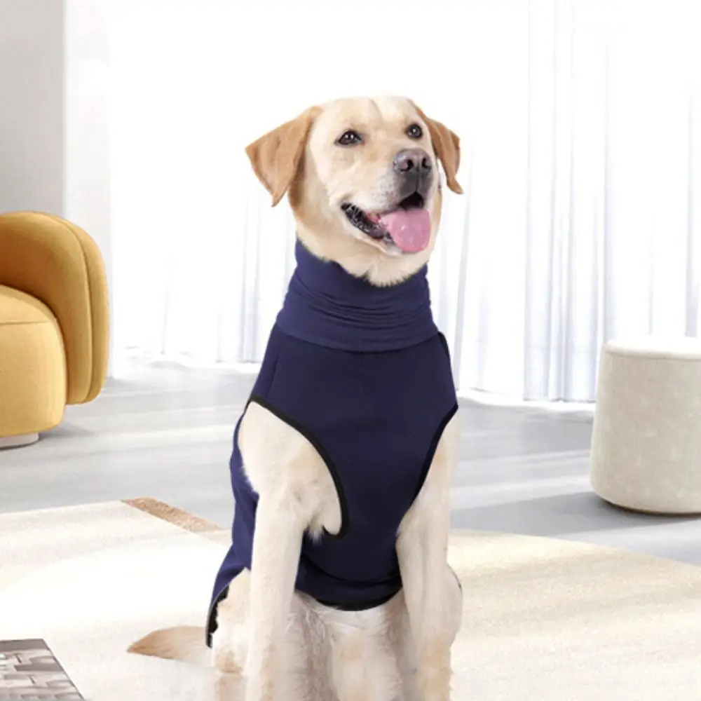 Elastic Dog Anxiety Vest Reflective Warm Dogs Calming Jacket Adjustable with Hoodie Dog Thunder Vest for Fireworks