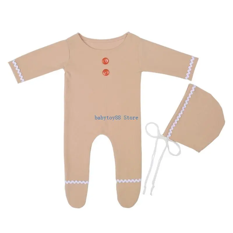 Y4UD 2 قطعة/المجموعة الوليد التصوير الفوتوغرافي عيد الميلاد الملابس قبعة وبذلة صور الدعائم #4