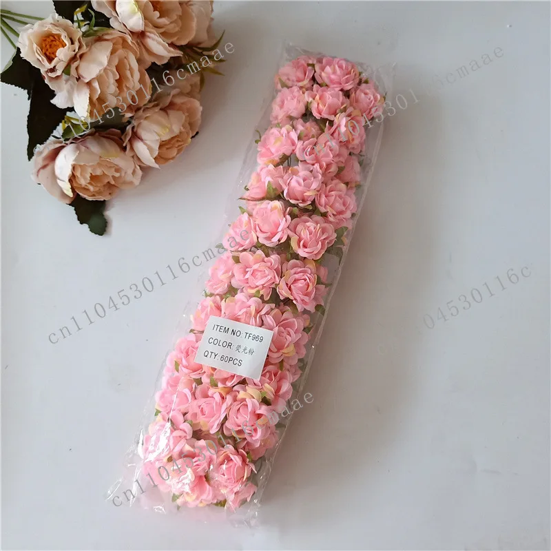 DIY handmade wreath material bridal wrist flower material headdress head flower, silk imitation flower rose sold by the package