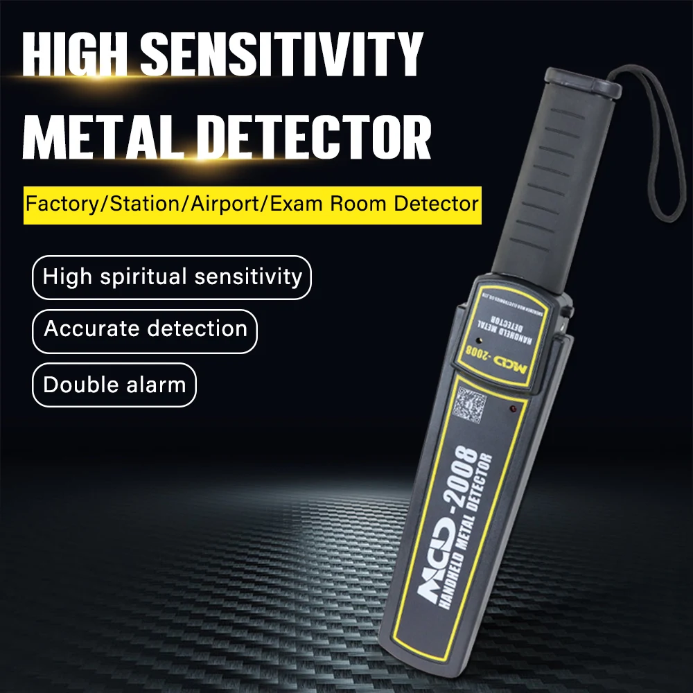 Handheld Metal Detector Audio Alert And LED Display And Vibration WorkTogether High Sensitivity Security Detector Easy To Carry