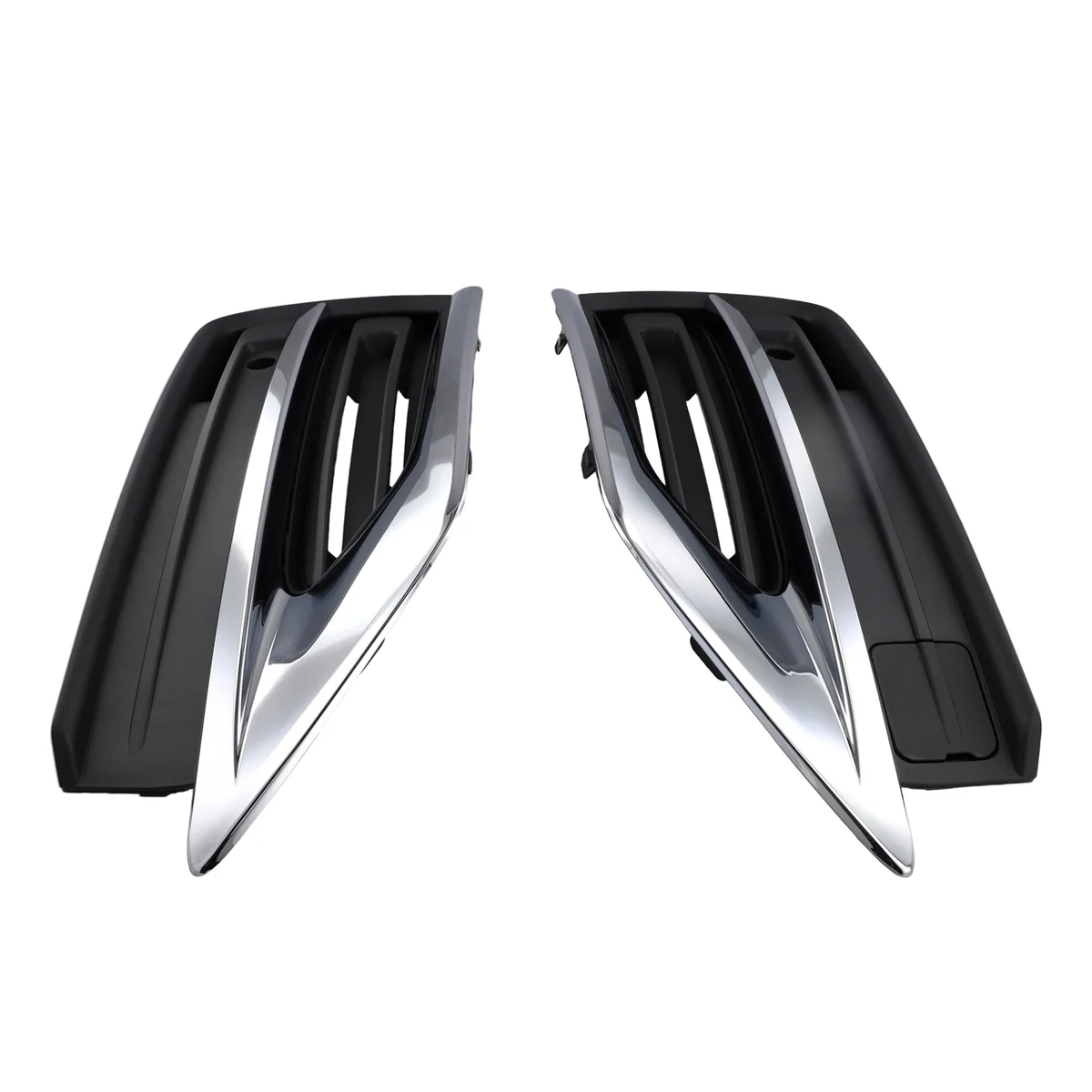 1Pair Front Lower Bumper Grilles Trim Chrome Cover Bezel31663515 31663514 for Volvo XC90 2019-2022 31663539 31663540