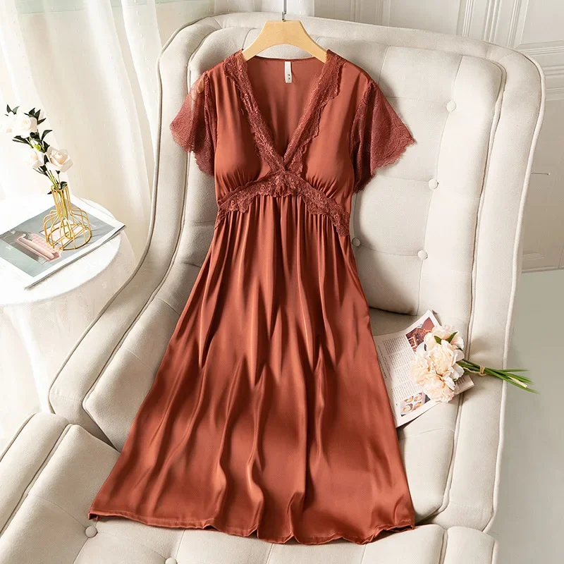 

Nightgown Dresses Women's Clothing Homewear Summer Thin New Outer Wear Versatile Comfortable Casual Breathable Simple Stylish