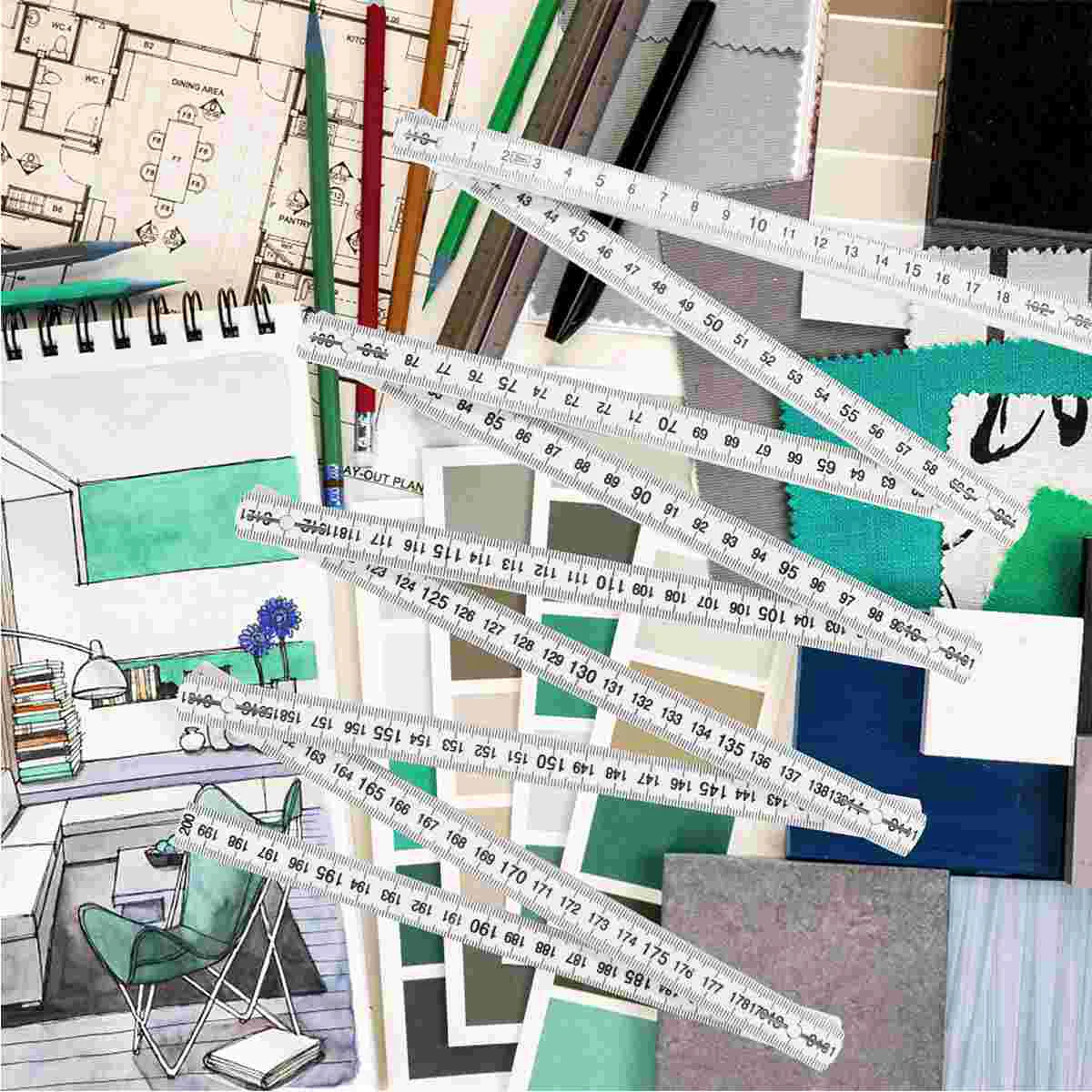 Folding Ruler Solid Foldable Carpenter Construction Tool Practical Professional