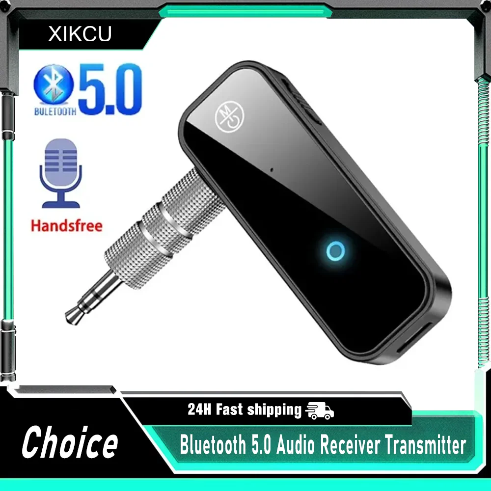 محولات لاسلكية بلوتوث 5.0 استقبال الصوت الارسال Hansfree دعوة 3.5mmAUX جاك USB دونغل ستيريو الموسيقى الكمبيوتر التحكم في الفيديو