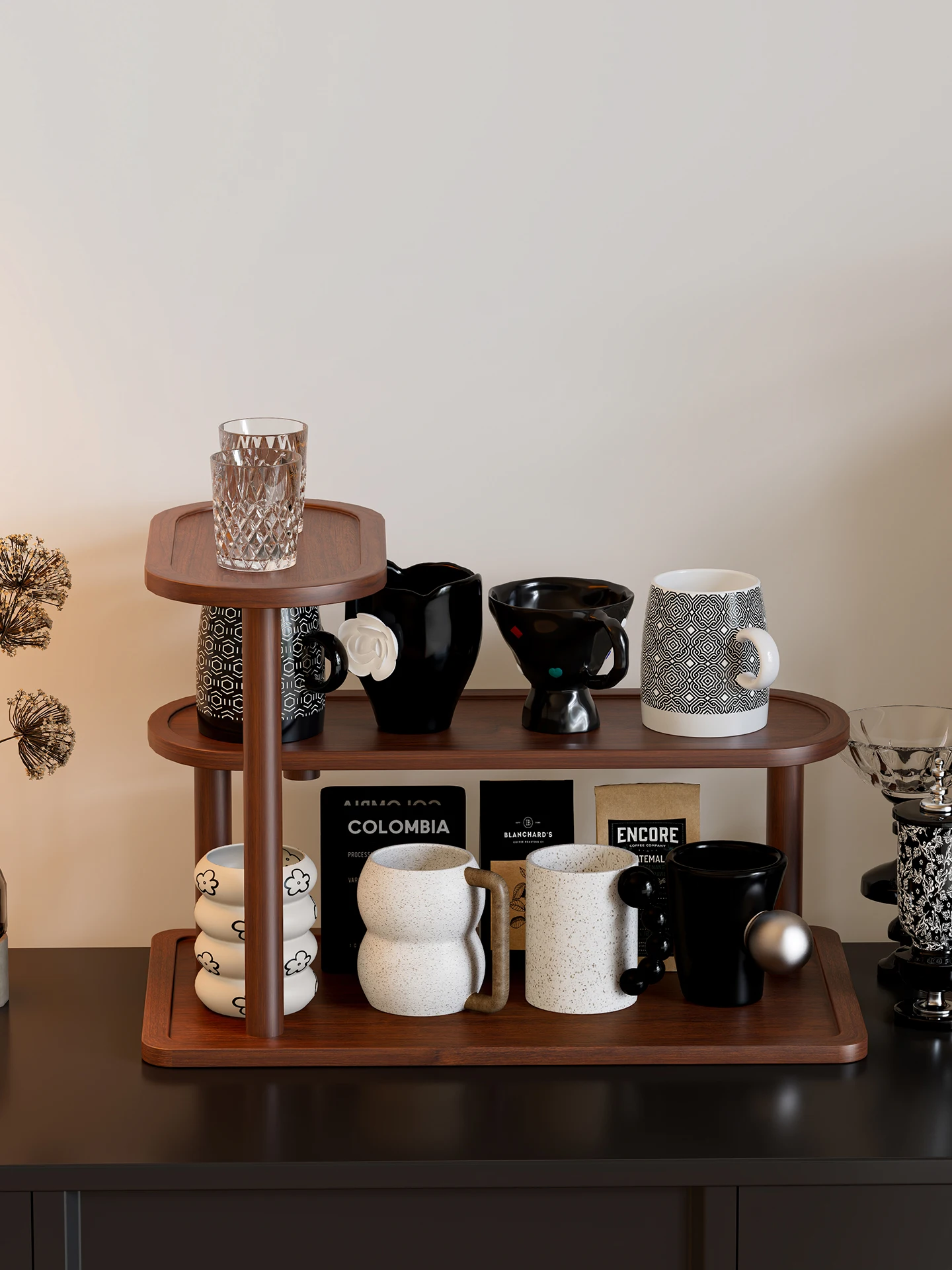 portabicchieri-da-tavolo-in-vero-legno-espositore-multifunzionale-per-tazze-da-te-caffe-e-acqua-organizzatore-semplice-ed-elegante
