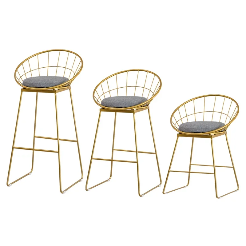 Nordic Style Metal Bar Stool Kitchen Modern Luxury High Chair Home Designer Kitchen Sillas Para Comedor Restaurant Furniture