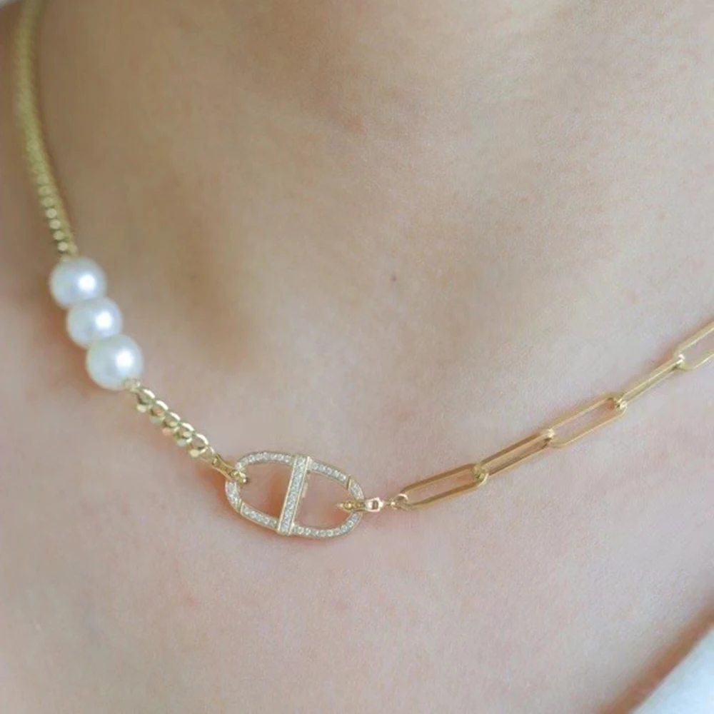 Sinya النقي 18k الذهب الماس موصل عالمي لانهائي مشبك قفل المشبك Au750 مجوهرات Findings بها بنفسك النتائج مكونات اكسسوارات