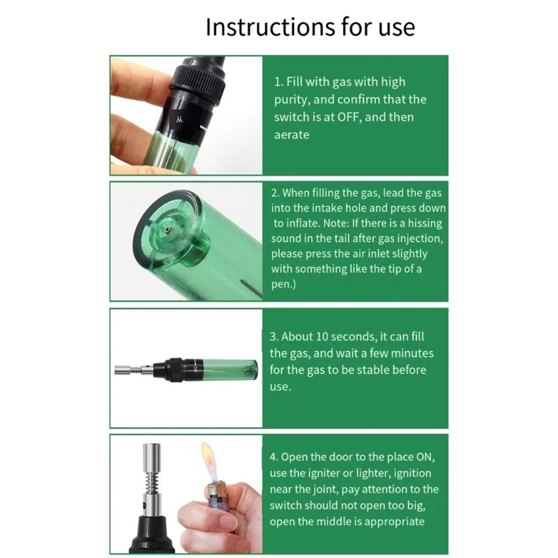 A2UD Professional Gas Soldering Iron Set Welding-Pen Tool Gas Soldering Iron for Beginners for Various Welding-Tasks