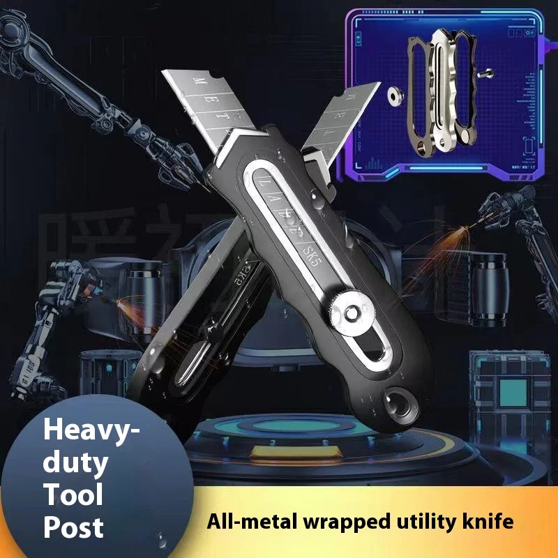 

Thickened Stainless Steel Utility Knife Industrial Grade Wallpaper Cutter Multi-functional All-Steel Blade Holder