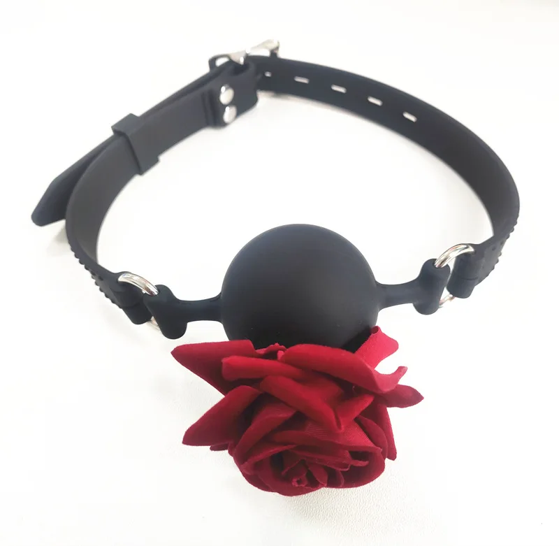 Silicone Ball Gag Bondage Lace Rose Mouth Gags Oral Fixation Adult BDSM Game Sex Toys Slave Flirting Erotic Sextoy Couple SM Toy