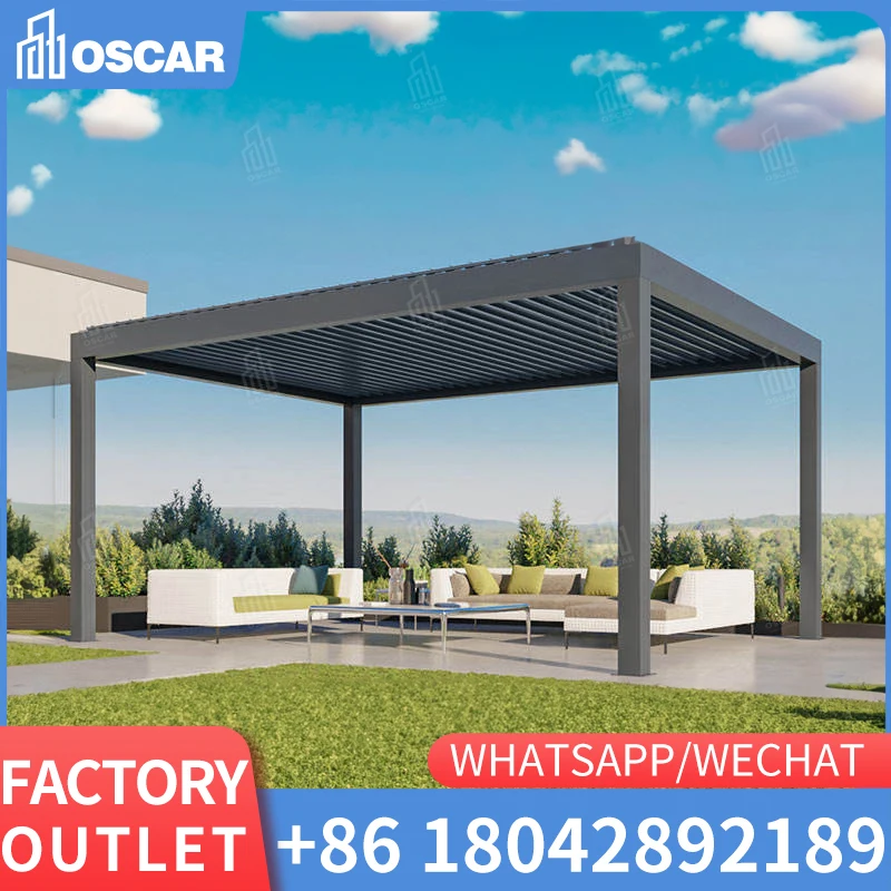 

Anlike Cheap 3x6 Patio Aluminium Motorized Louvre Bioclimatique Electric Outdoor Pergola Aluminium Outdoor