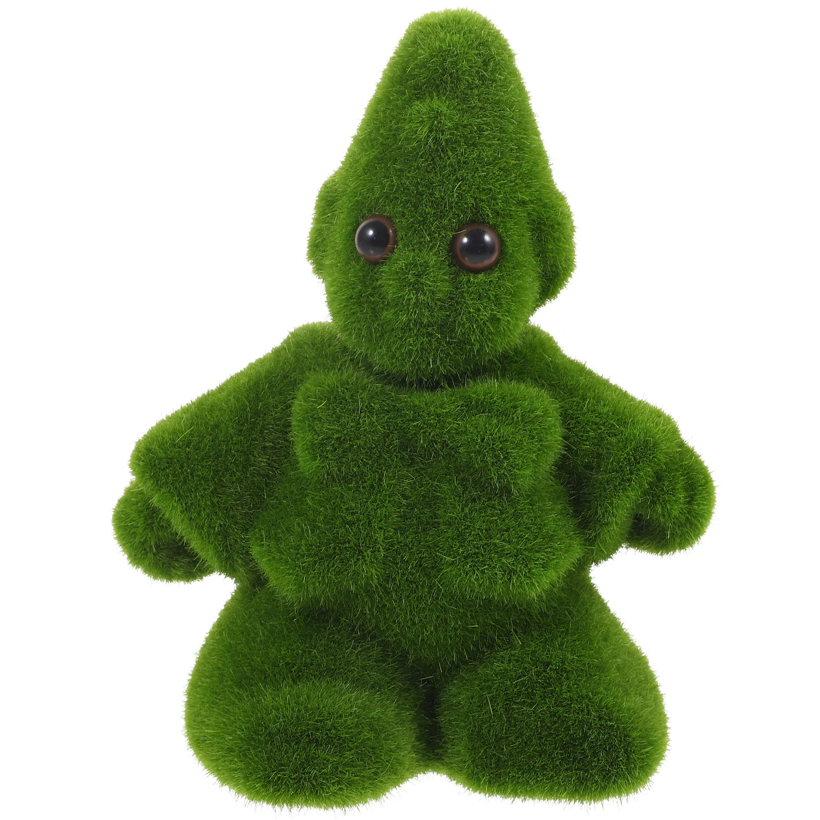 

Simulated Flocking Santa Claus Statue Decorative Home Garden Desk Ornament Christmas Holiday Flocked Craft Sculpture