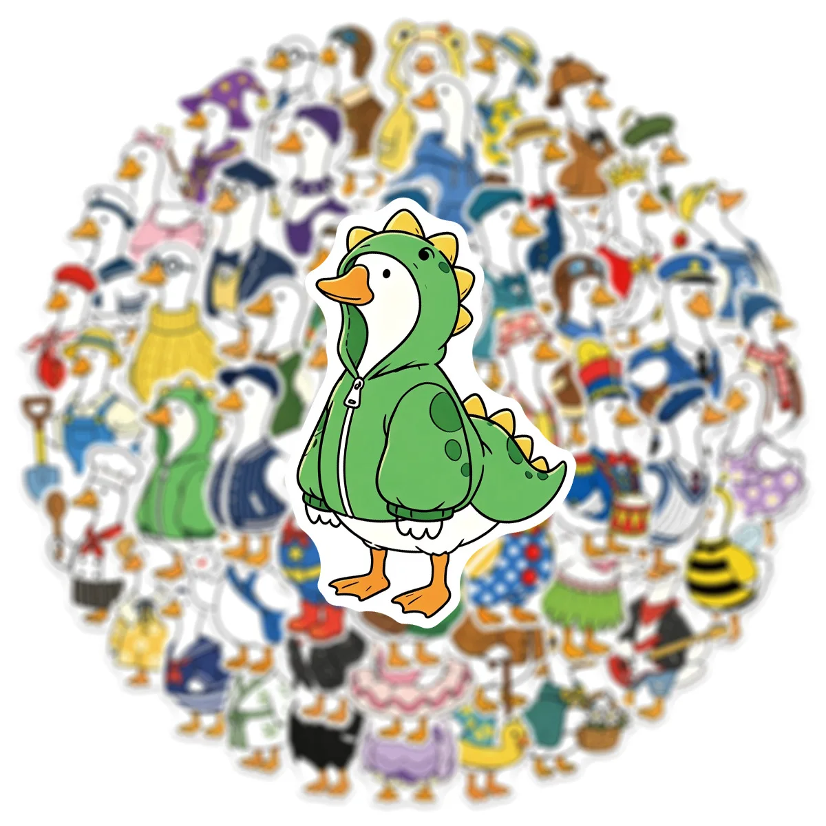 10/50PCS Cute Goose Cartoon Stickers Funny Animals Creativity Graffiti Decoration DIY Notebook Suitcase Phone Guitar Toys Decals