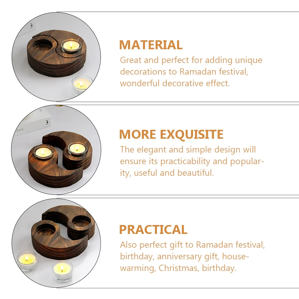 

1Pair Ramadan Holder Sturdy Glass Cup Rustic Home Decor Candlestick Rustic Wedding Decor