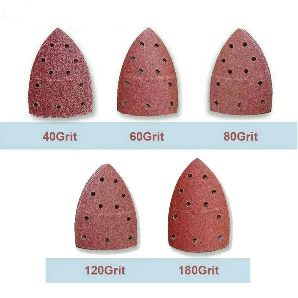 40PCS 11Holes Mouse Sanding Sheets Triangle Sanding Paper Orbital Sander Detail Pads Discs Abrasive Paper For Bosch Sander view 2