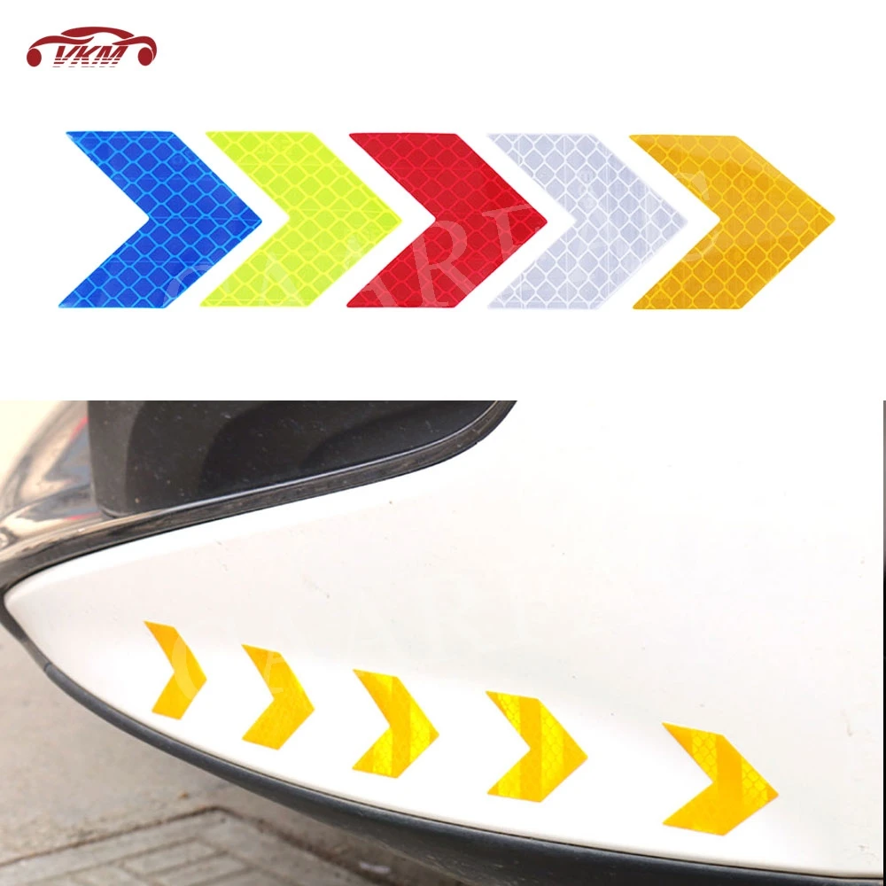 

10PCS Arrow Reflective Tape Safety Caution Warning Reflective Adhesive Tape Sticker For Truck Motorcycle Bicycle Sticke